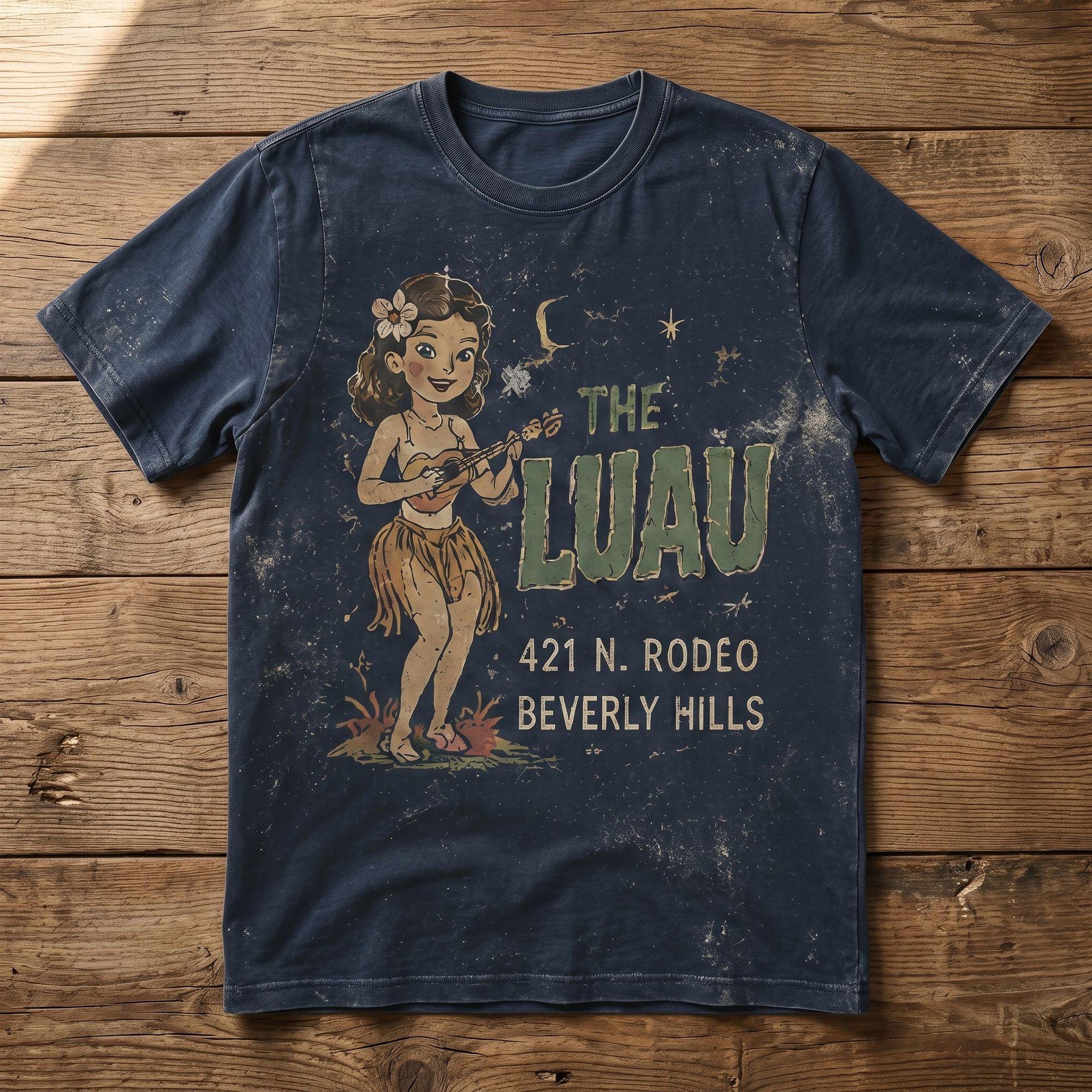Vintage The Luau Beverly Hills Hawaiian T-shirt