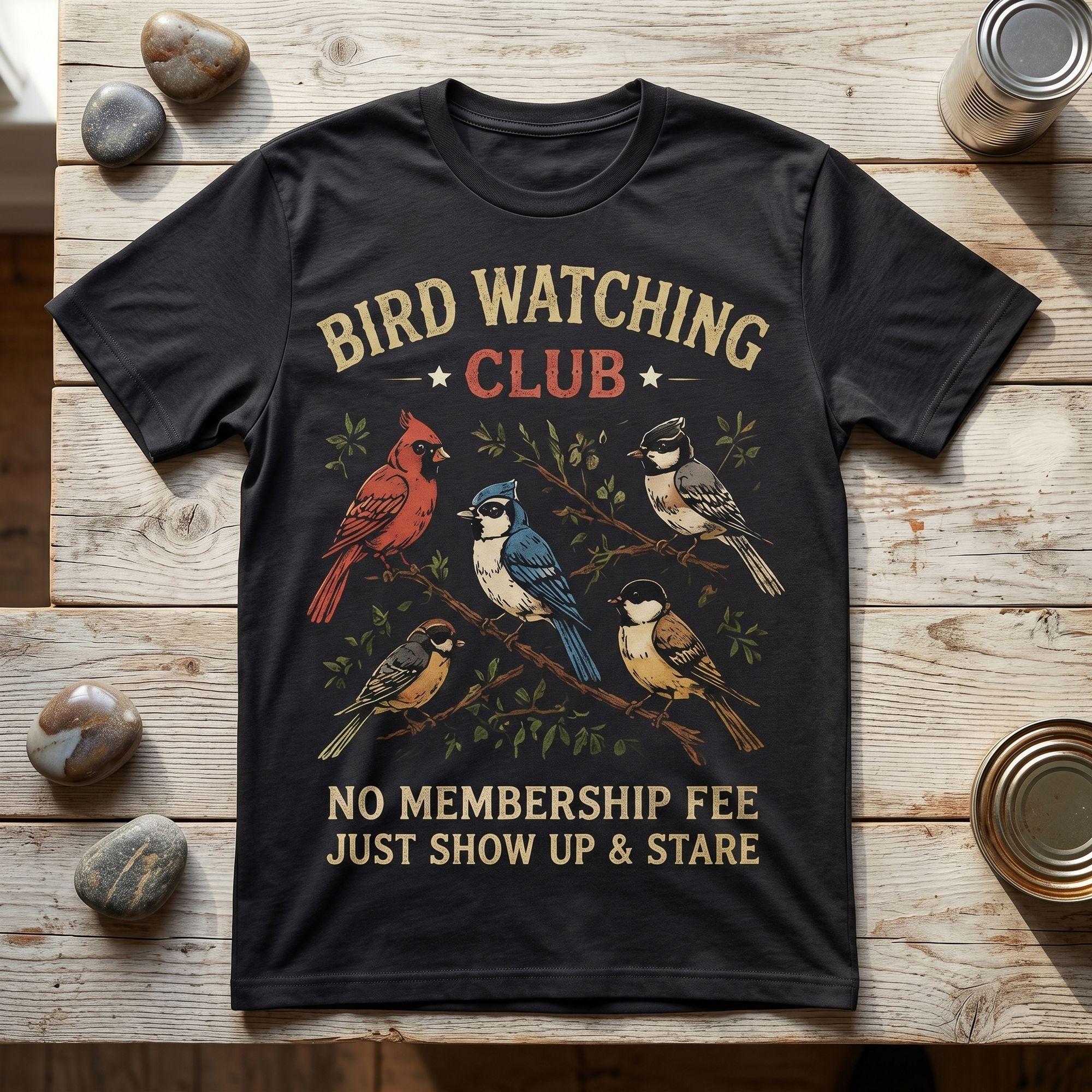 Funny Bird Watching Club Vintage Bird Lover T-shirt