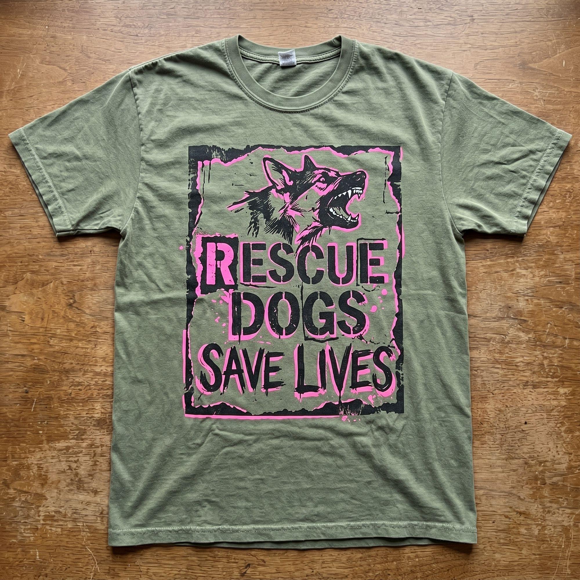 The "Rescue Dogs Save Lives" Vintage Punk Tee | The Perfect Statement Tee for the Dog Lover