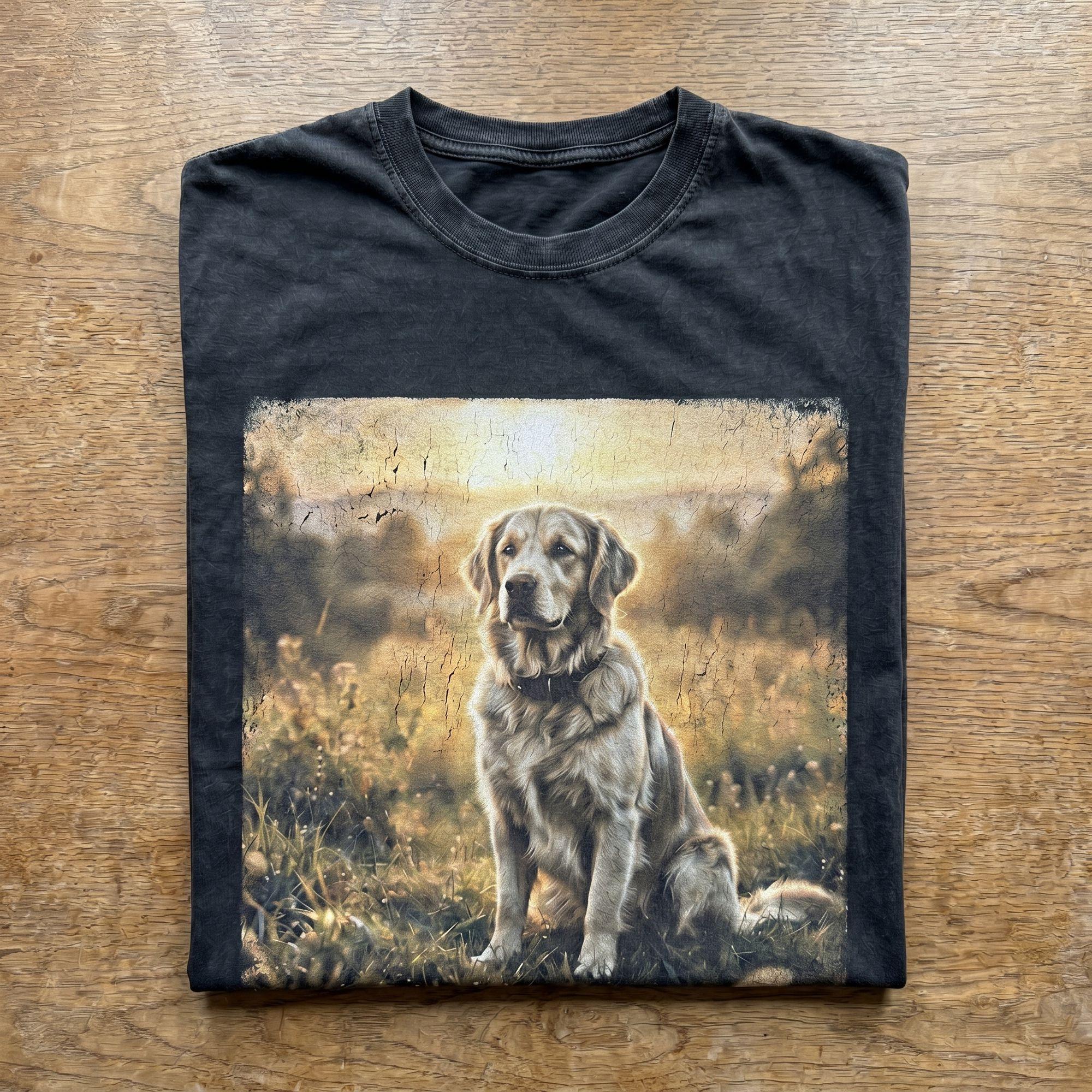 Vintage Golden Retriever Field T-shirt