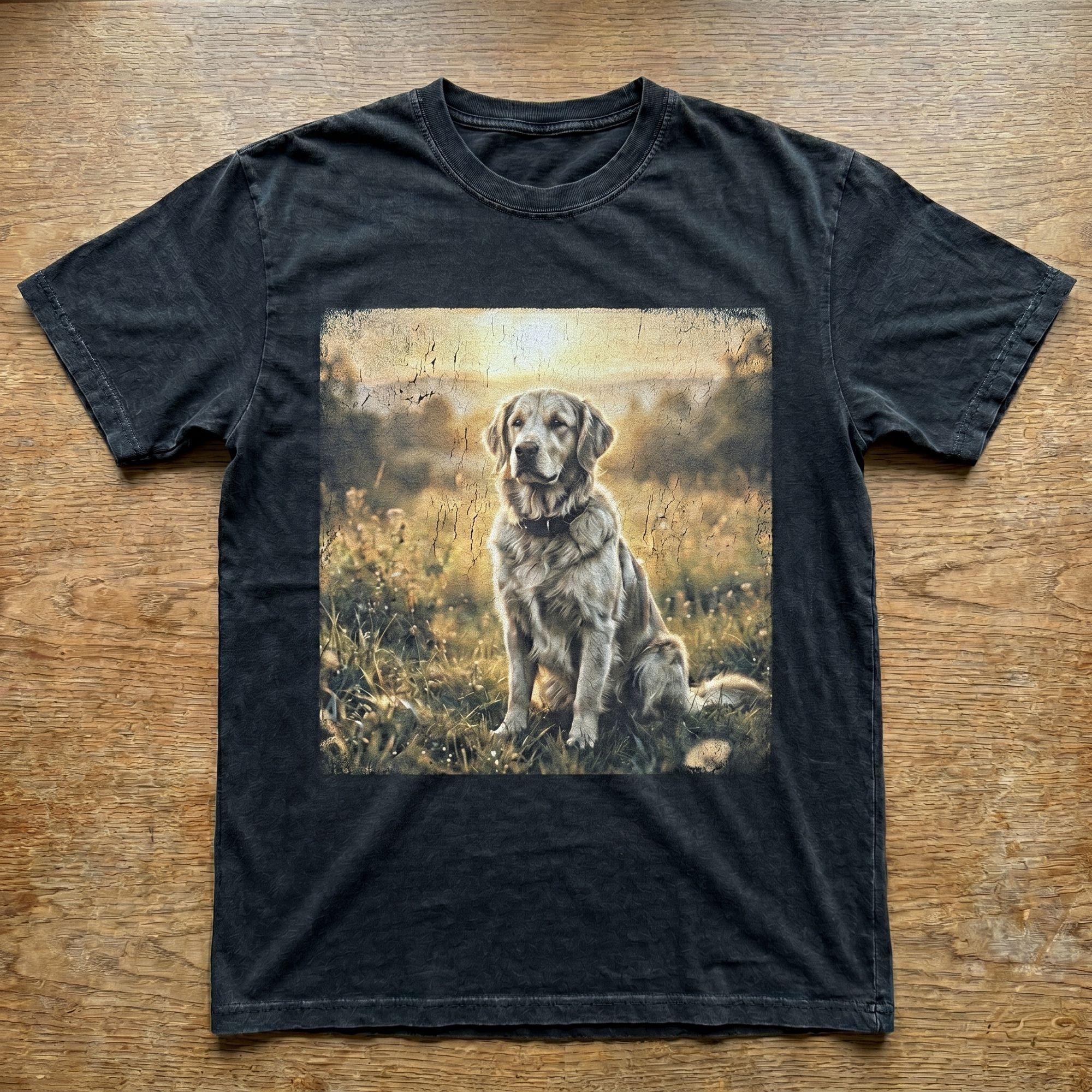Vintage Golden Retriever Field T-shirt