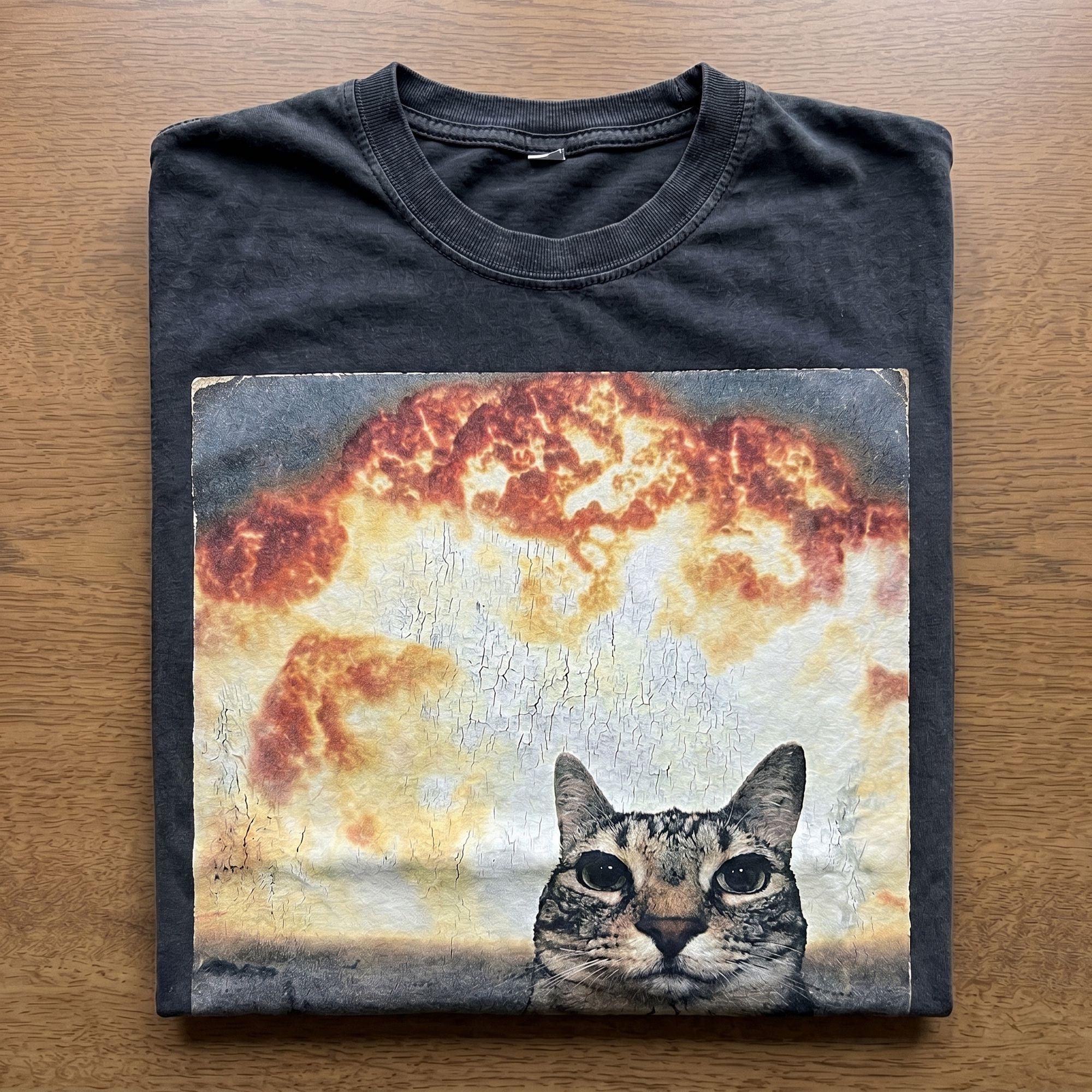 Vintage Explosion Cat T-shirt