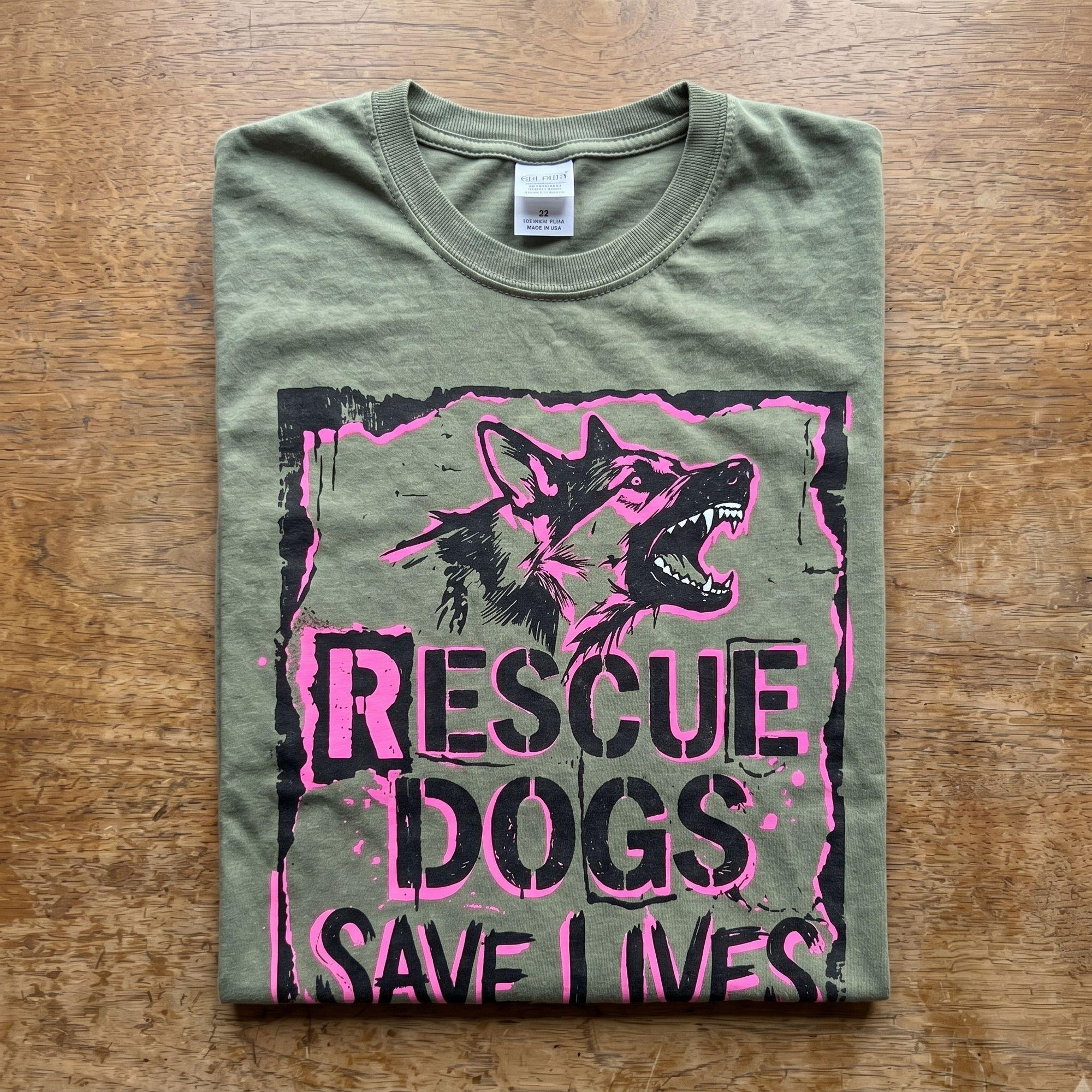 The "Rescue Dogs Save Lives" Vintage Punk Tee | The Perfect Statement Tee for the Dog Lover