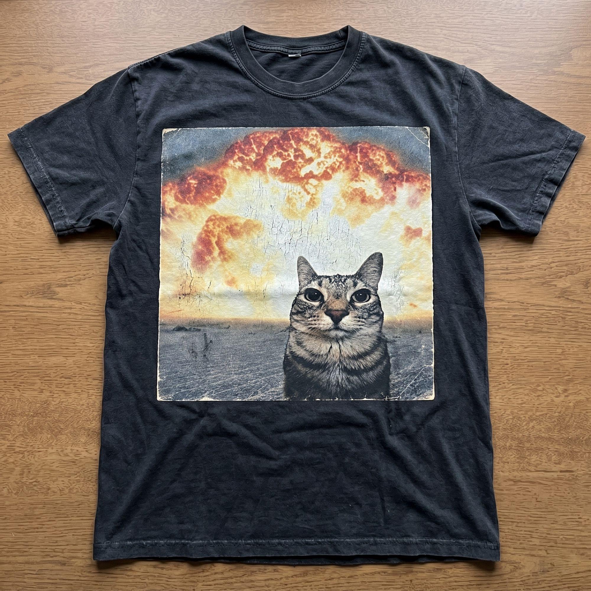 Vintage Explosion Cat T-shirt