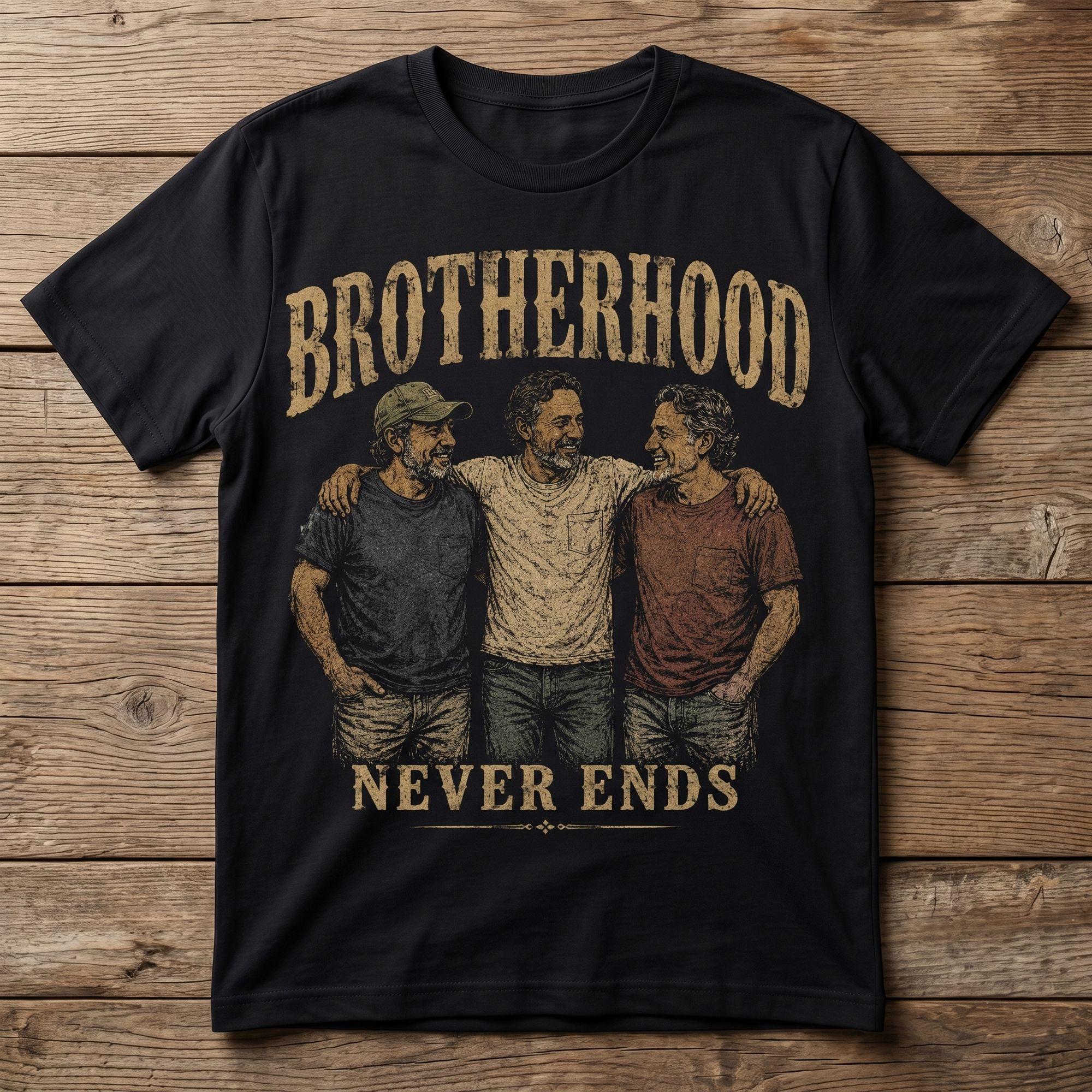 Vintage Brotherhood Never Ends T-shirt