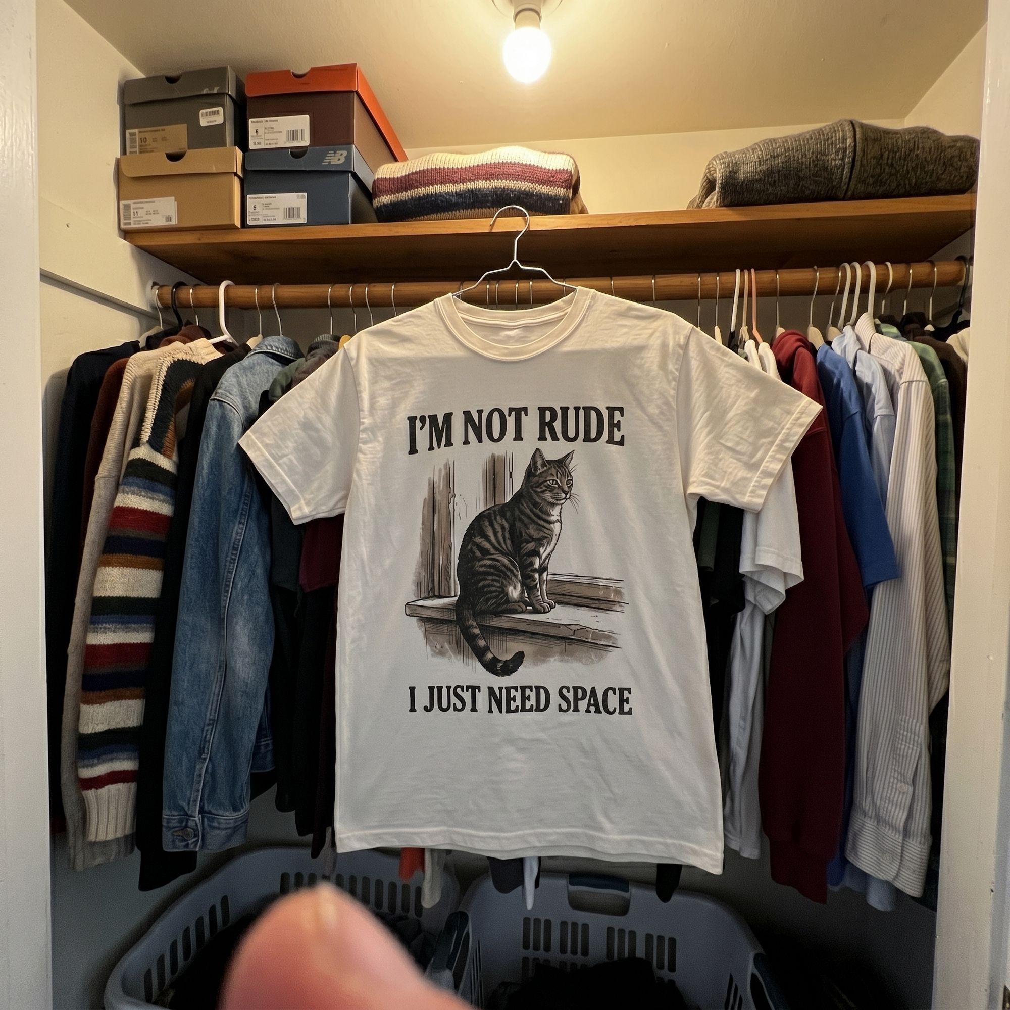 Vintage “I’m Not Rude I Just Need Space” Cat T-shirt