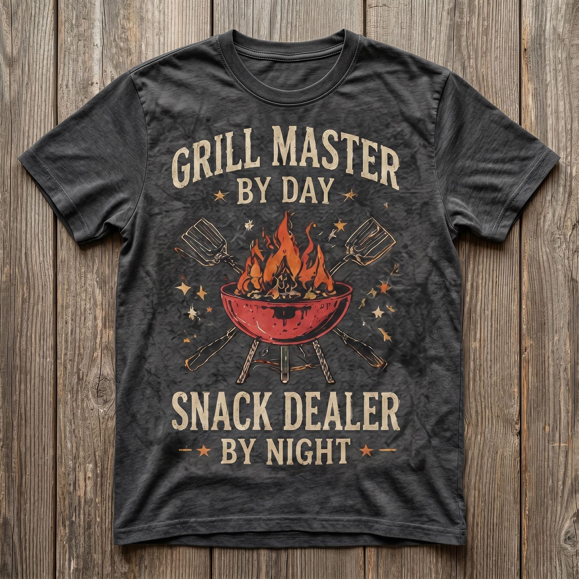 Grill Master by Day Snack Dealer by Night BBQ Graphic T-Shirt