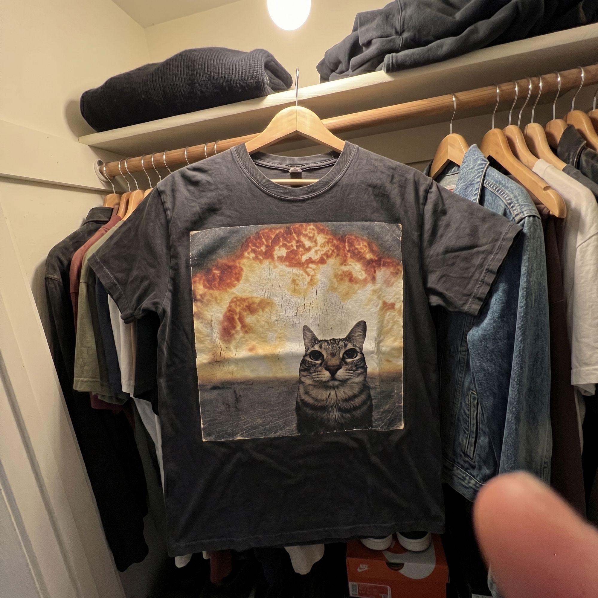 Vintage Explosion Cat T-shirt