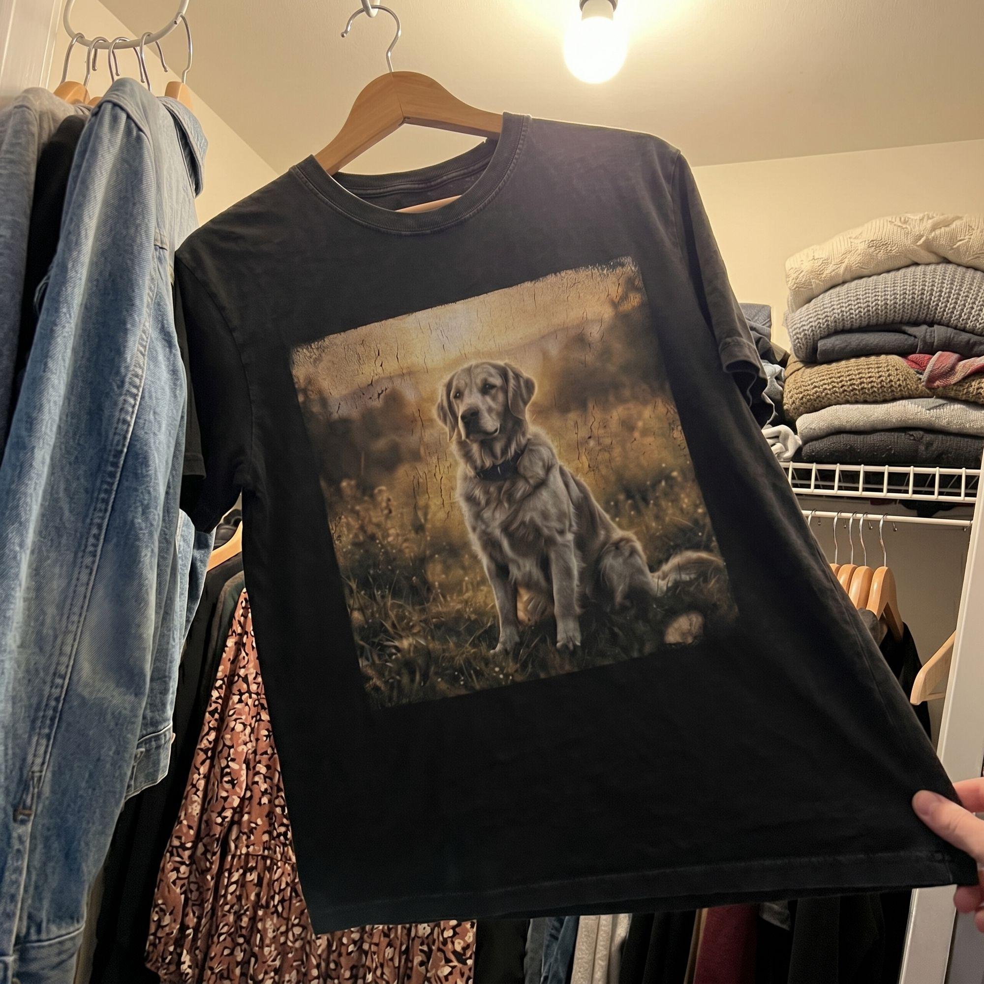 Vintage Golden Retriever Field T-shirt