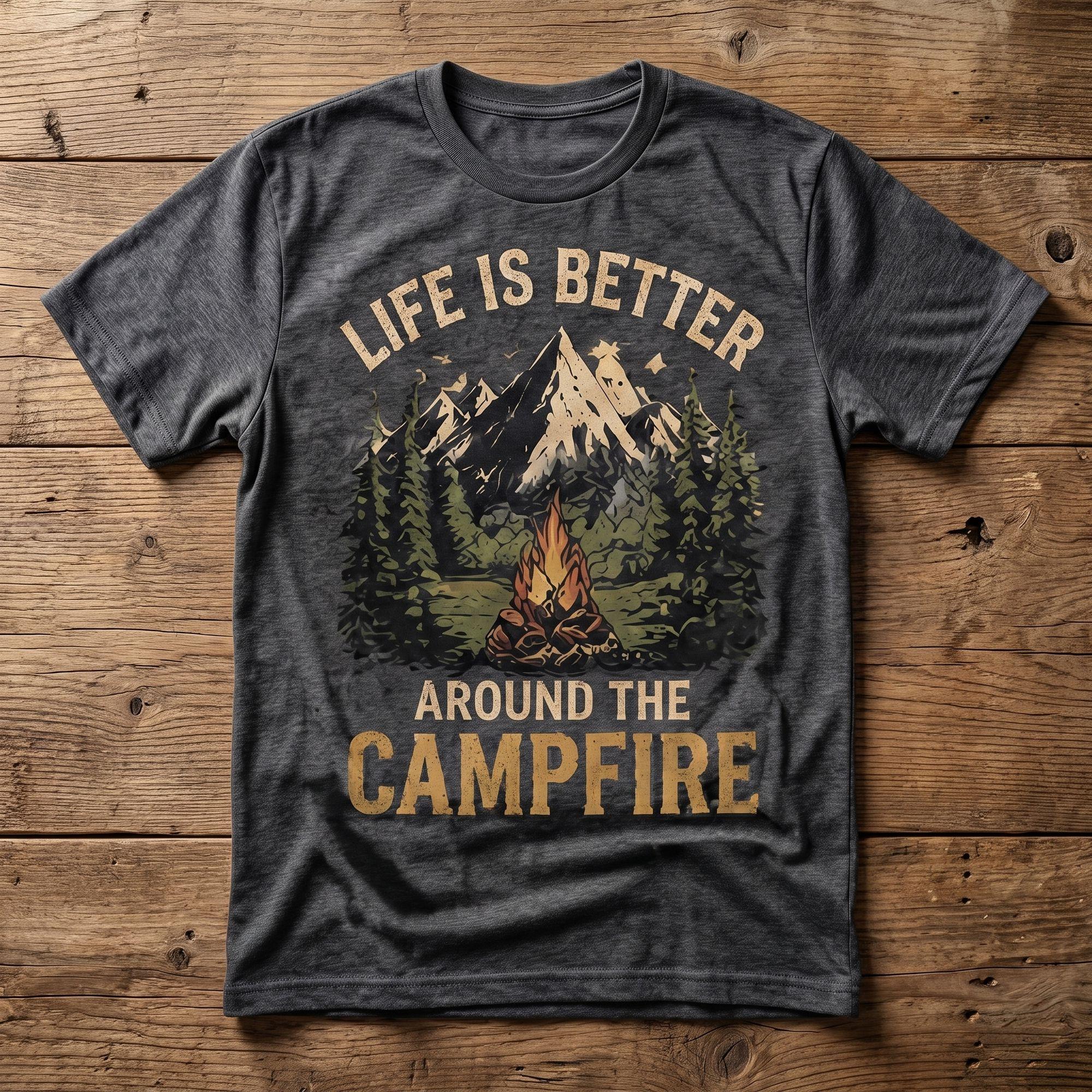 Life Is Better Around the Campfire Camping Graphic T-Shirt