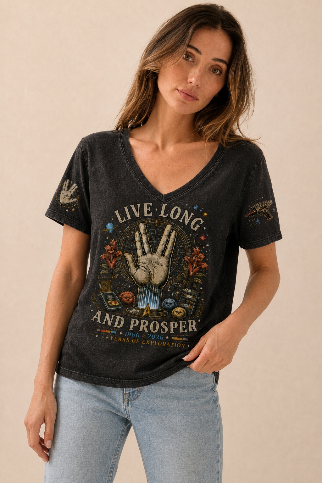 🖖 Live Long With You 60 Years Women’s V-Neck Tee