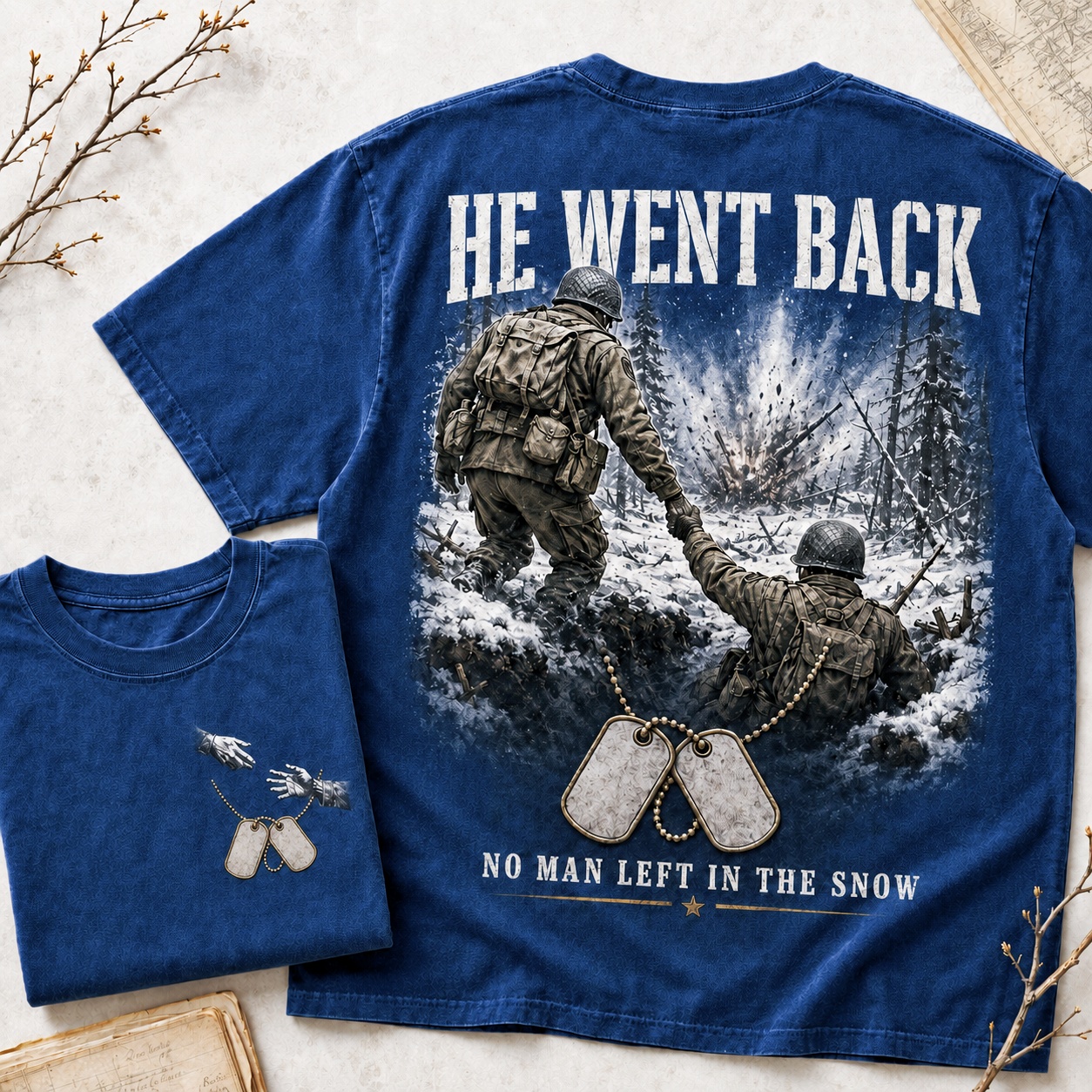 He Went Back Military Brotherhood Tee