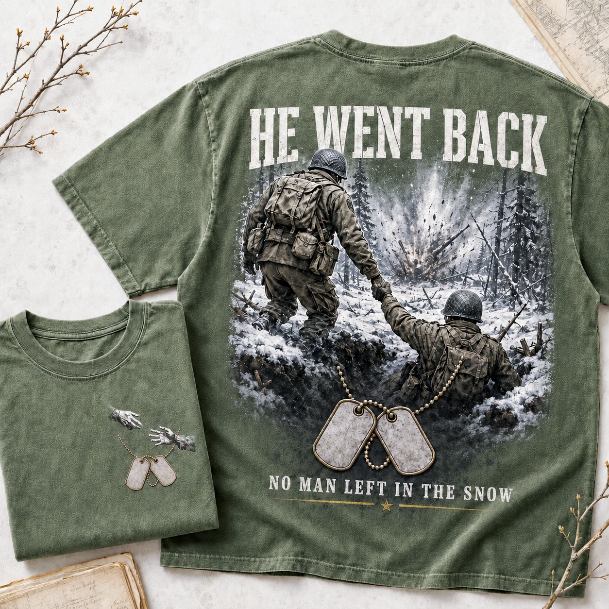 He Went Back Military Brotherhood Tee