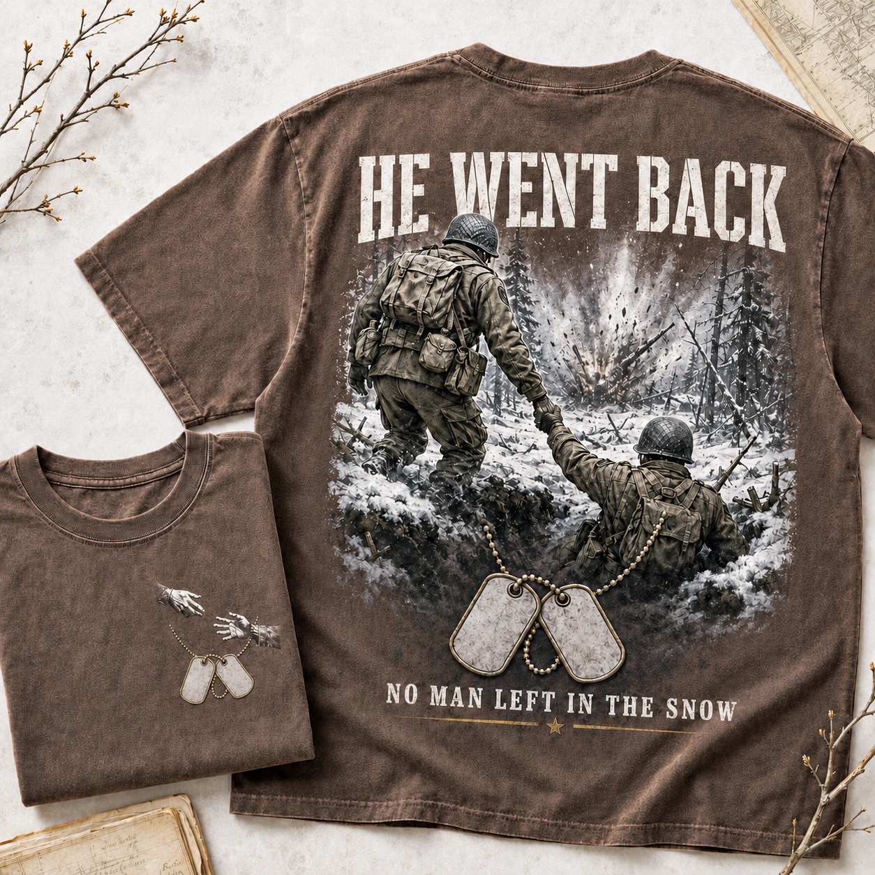 He Went Back Military Brotherhood Tee