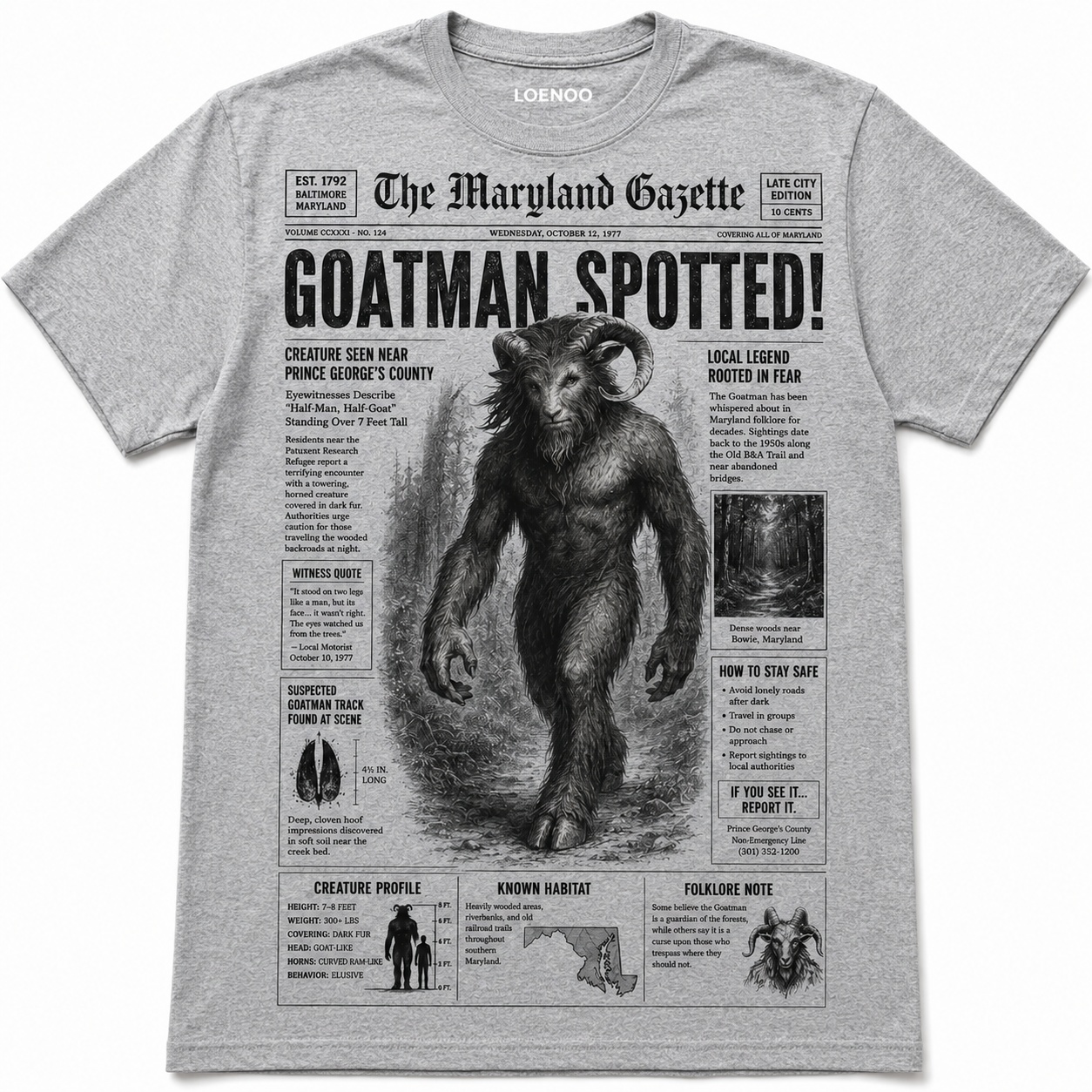 Goatman Spotted Newspaper Tee