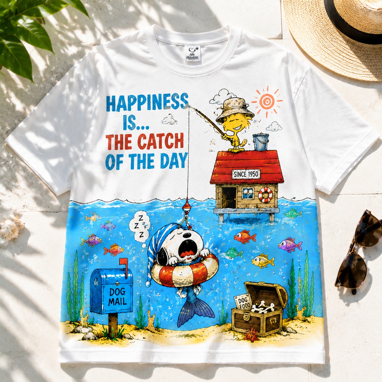 Sleepy Beagle’s Weekend Fishing Surprise Tee