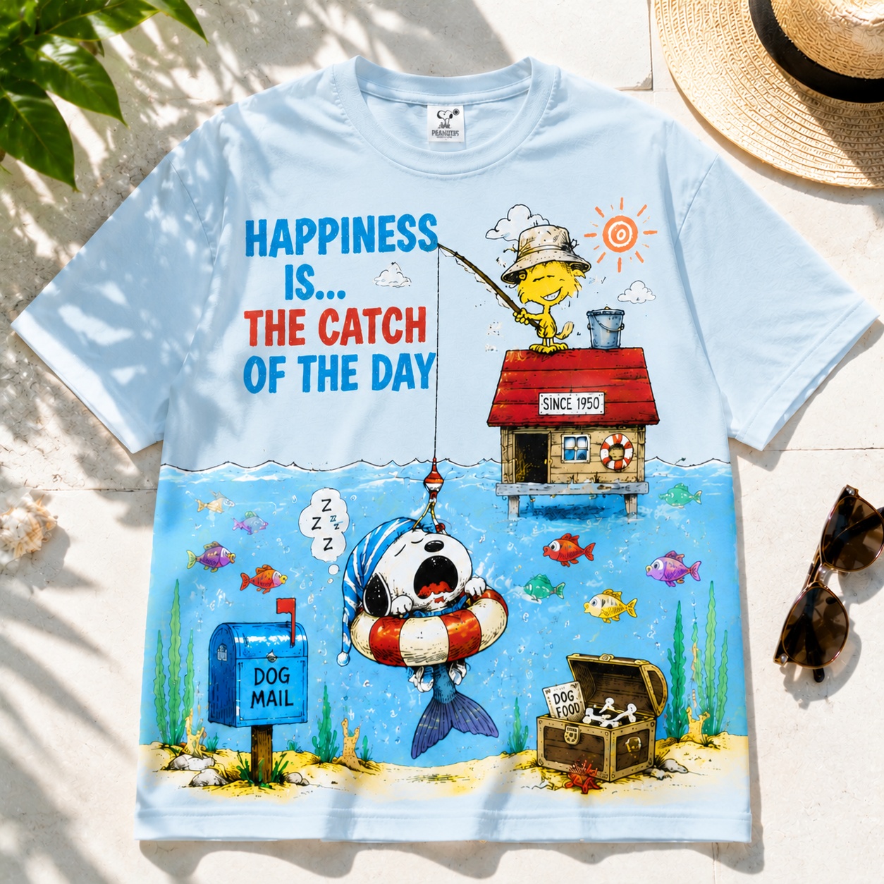 Sleepy Beagle’s Weekend Fishing Surprise Tee