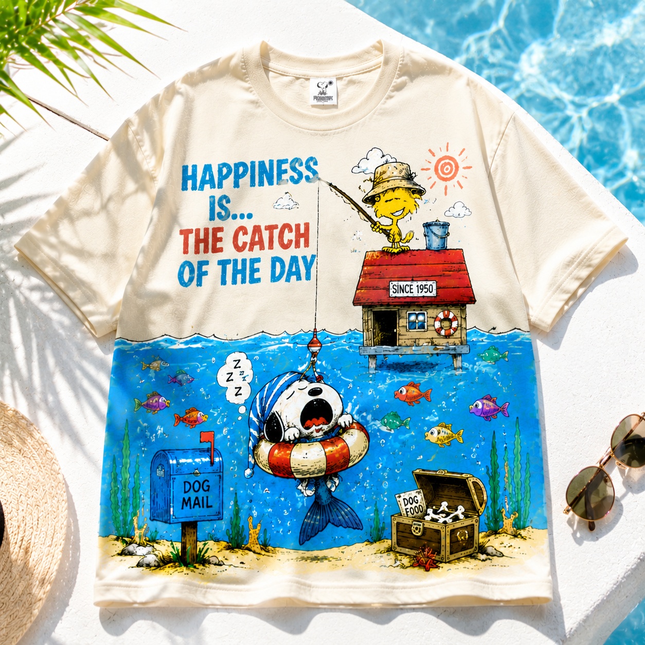 Sleepy Beagle’s Weekend Fishing Surprise Tee