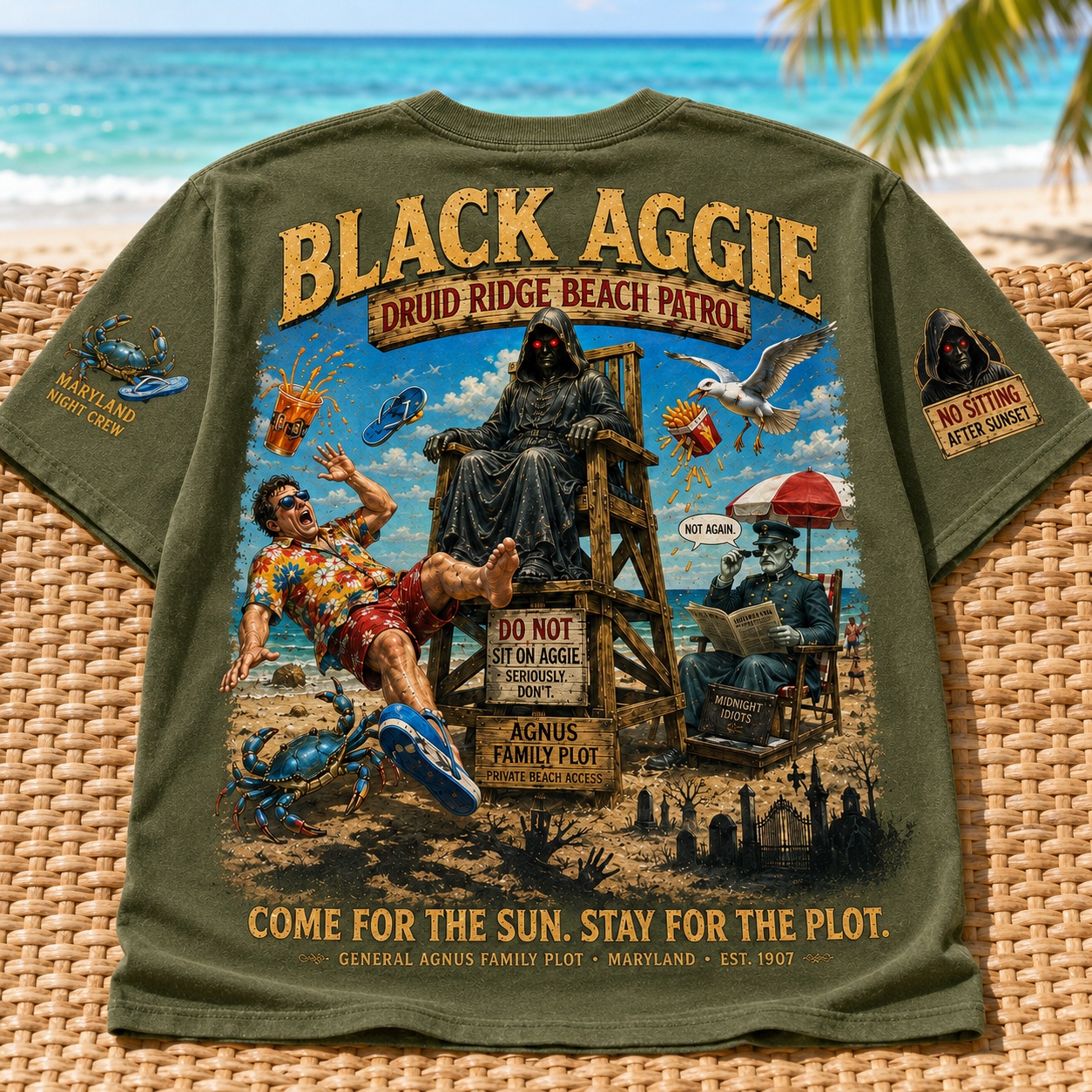Black Aggie Beach Patrol Tee