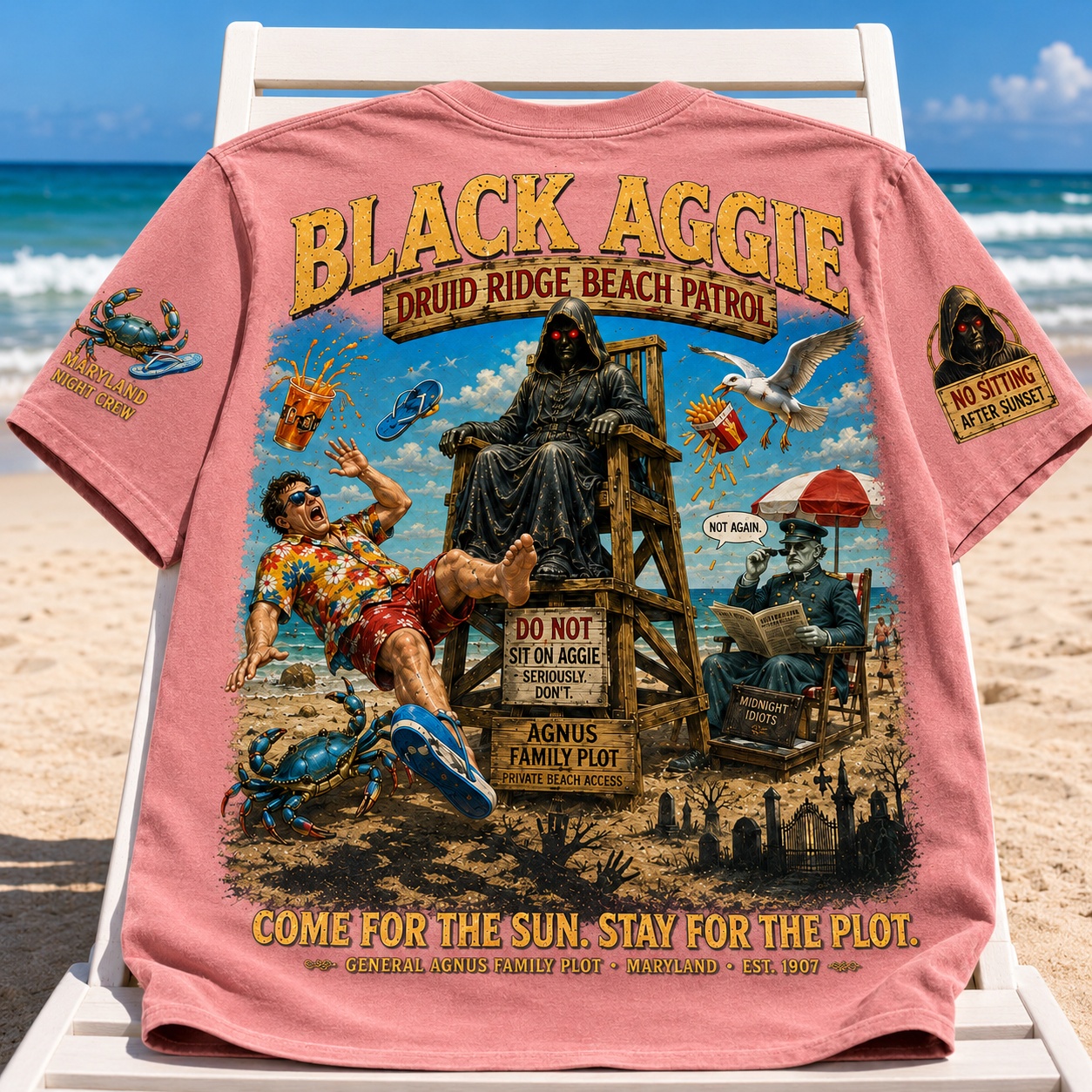 Black Aggie Beach Patrol Tee