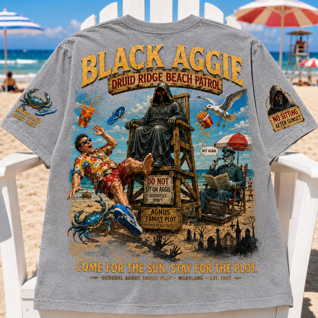 Black Aggie Beach Patrol Tee