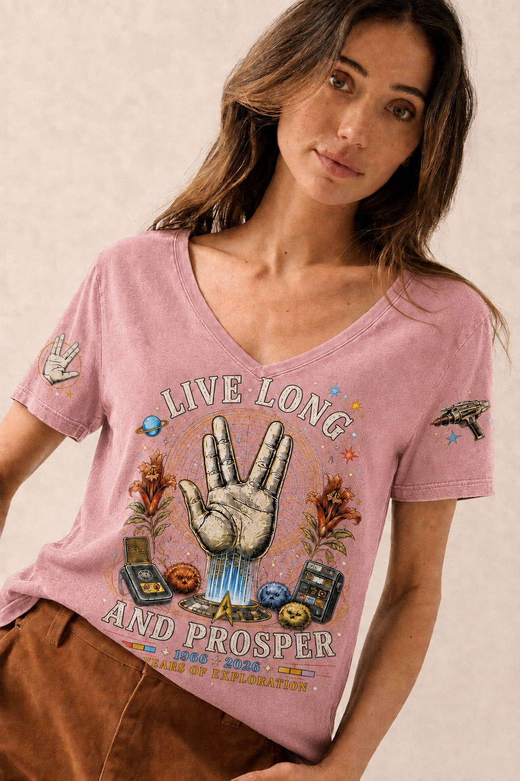 🖖 Live Long With You 60 Years Women’s V-Neck Tee