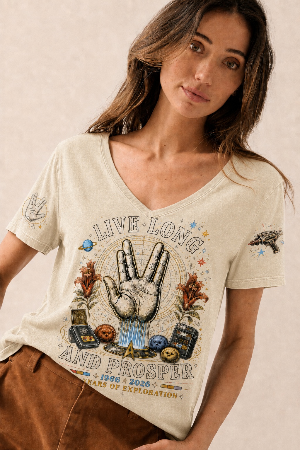🖖 Live Long With You 60 Years Women’s V-Neck Tee