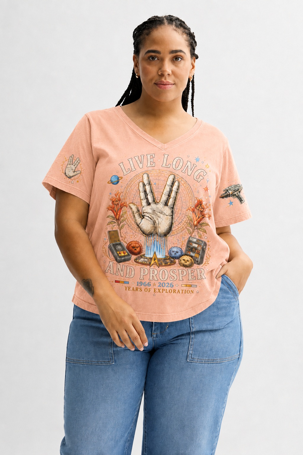 🖖 Live Long With You 60 Years Women’s V-Neck Tee