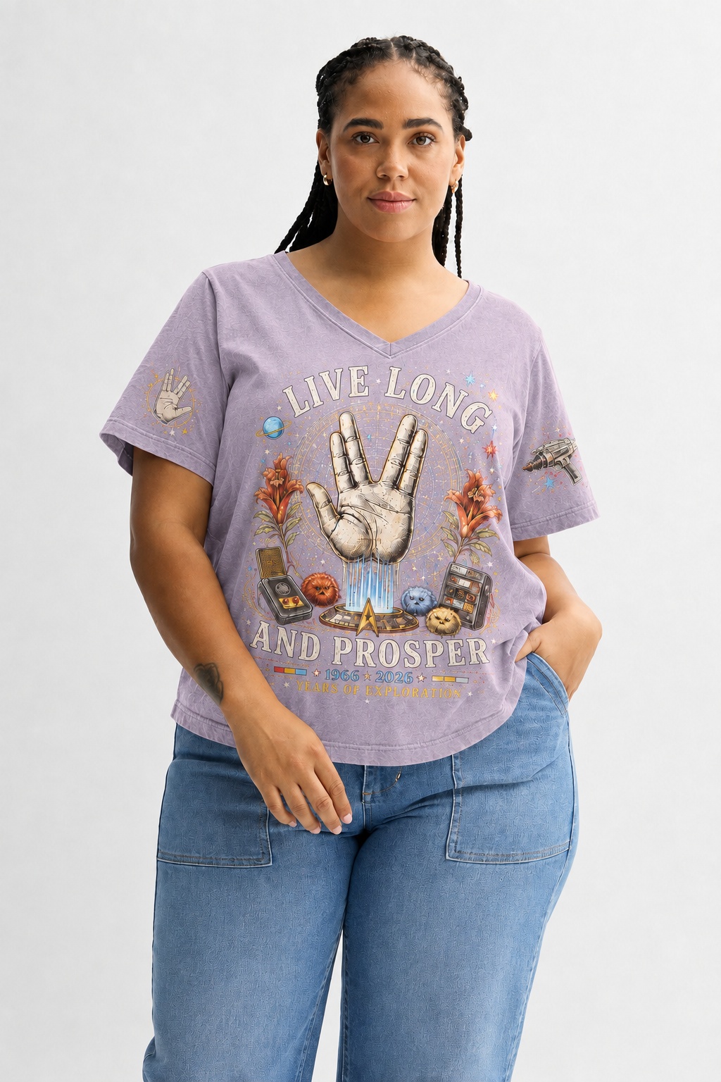 🖖 Live Long With You 60 Years Women’s V-Neck Tee