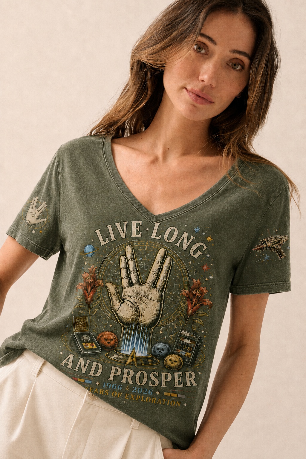 🖖 Live Long With You 60 Years Women’s V-Neck Tee