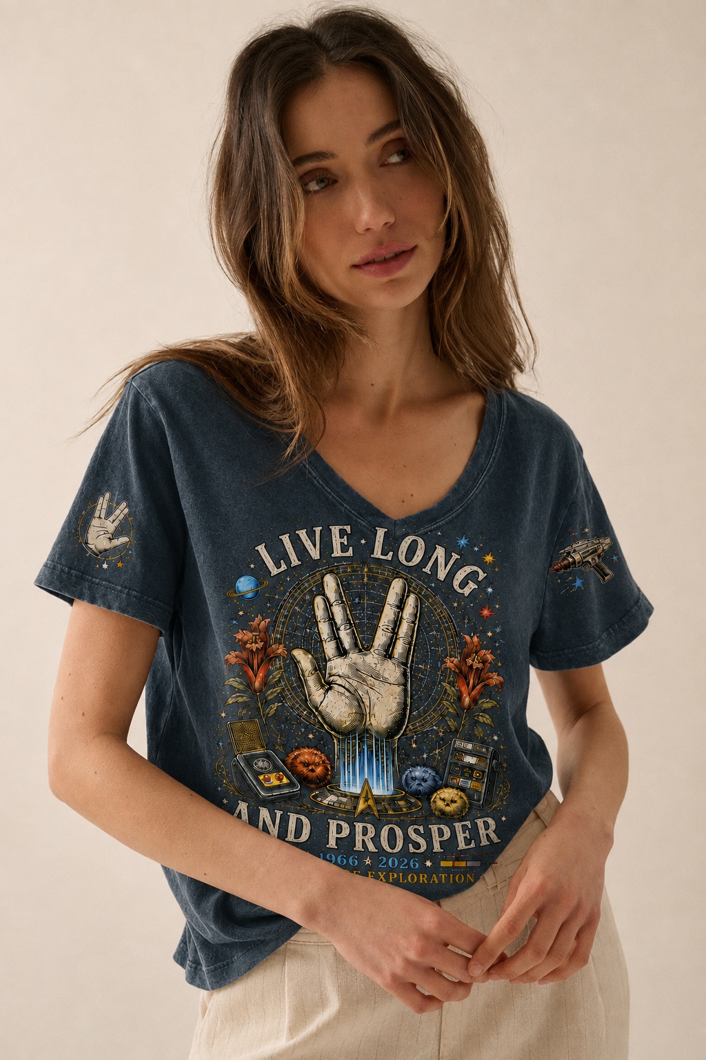 🖖 Live Long With You 60 Years Women’s V-Neck Tee