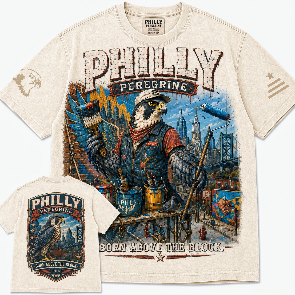 Philly Peregrine Born Above The Block Tee