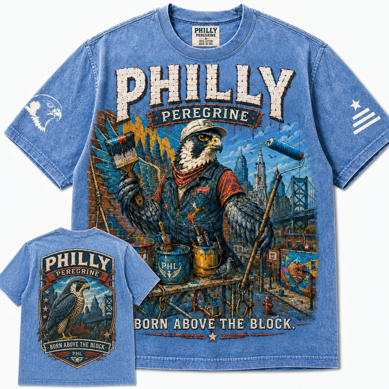 Philly Peregrine Born Above The Block Tee