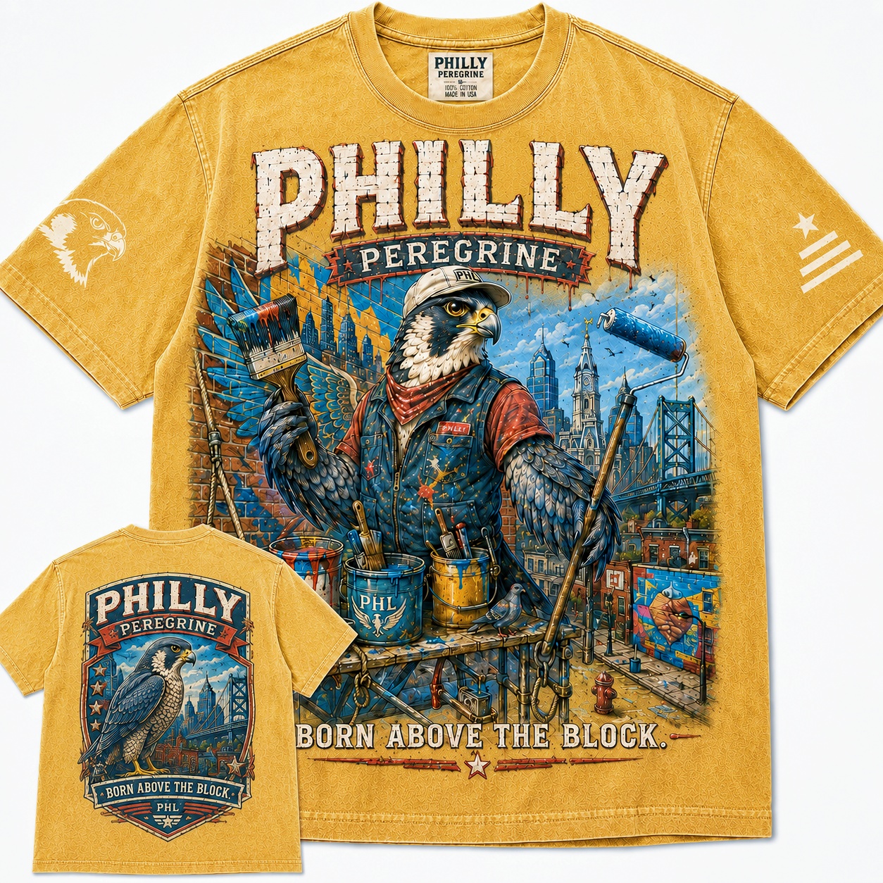 Philly Peregrine Born Above The Block Tee