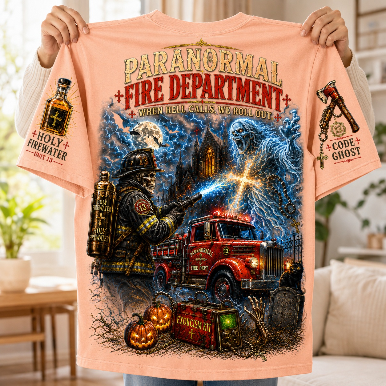 Paranormal Fire Department Halloween T-Shirt