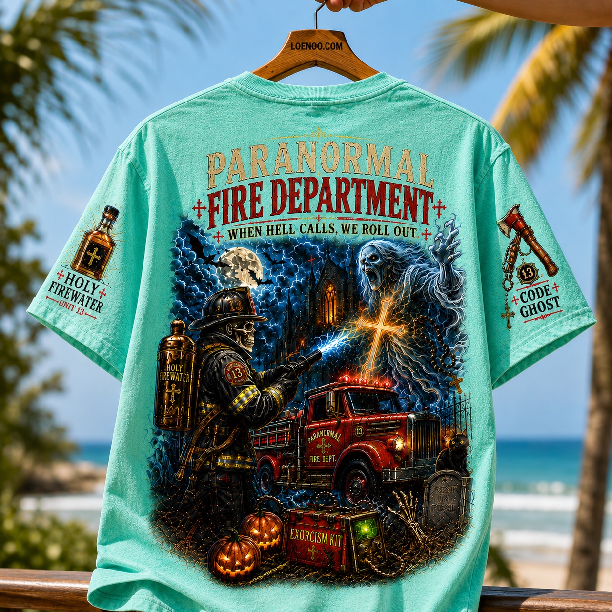 Paranormal Fire Department Halloween T-Shirt