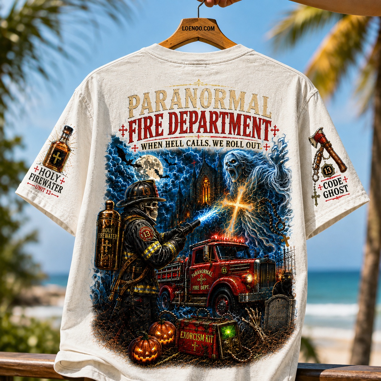 Paranormal Fire Department Halloween T-Shirt