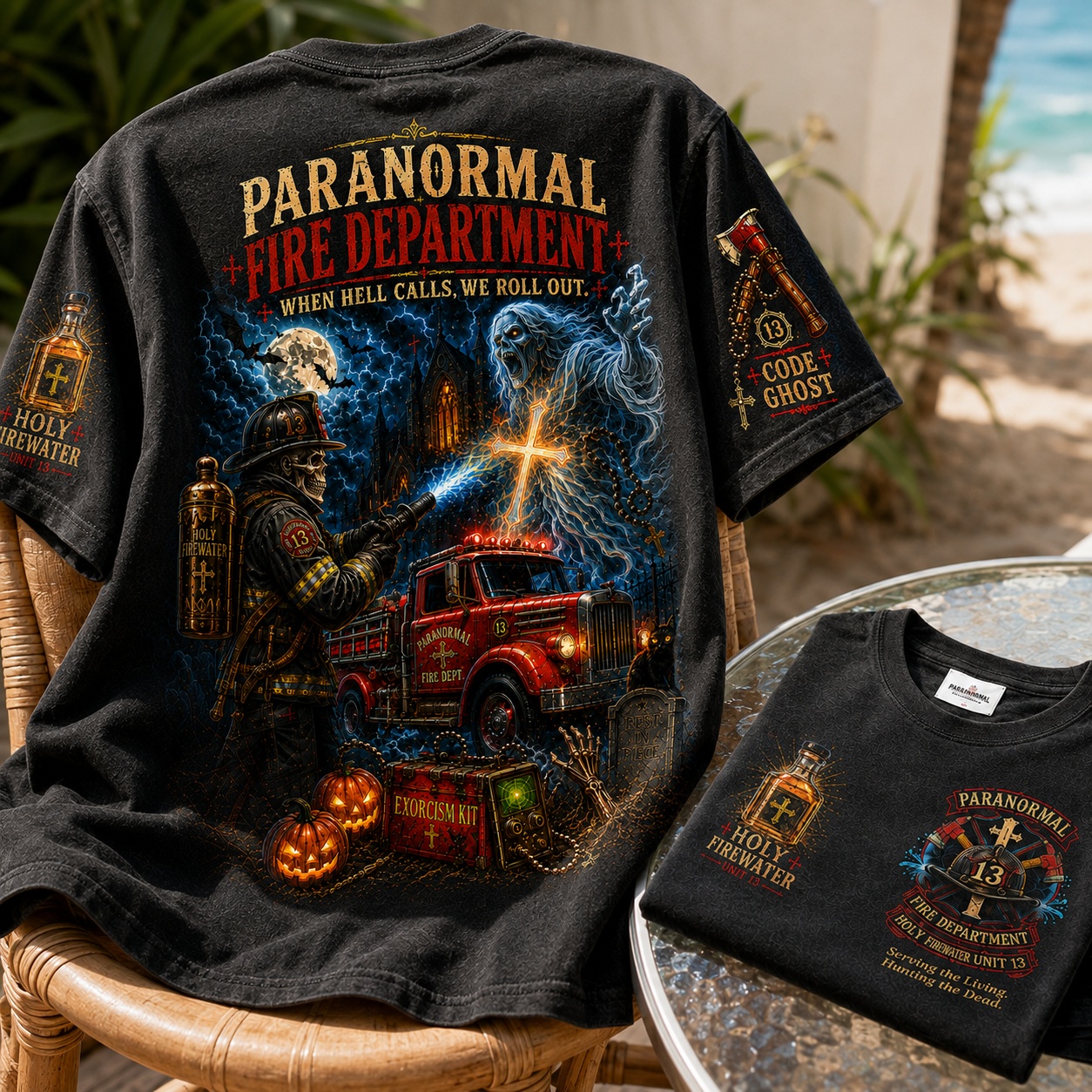 Paranormal Fire Department Halloween T-Shirt