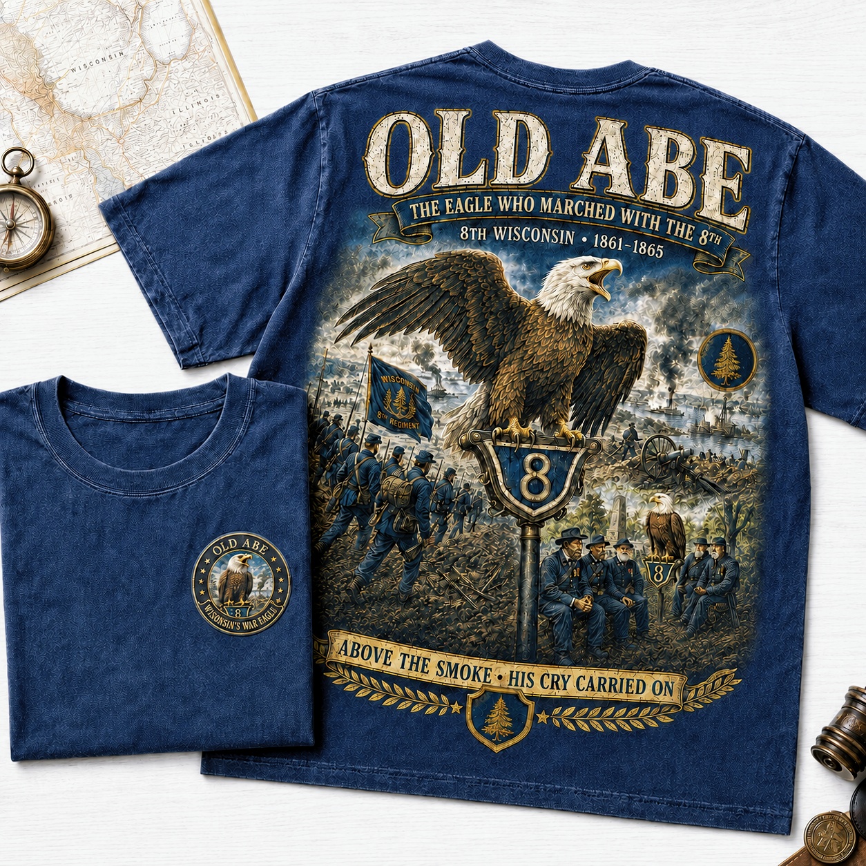 Old Abe 8th Wisconsin War Eagle Tribute Tee