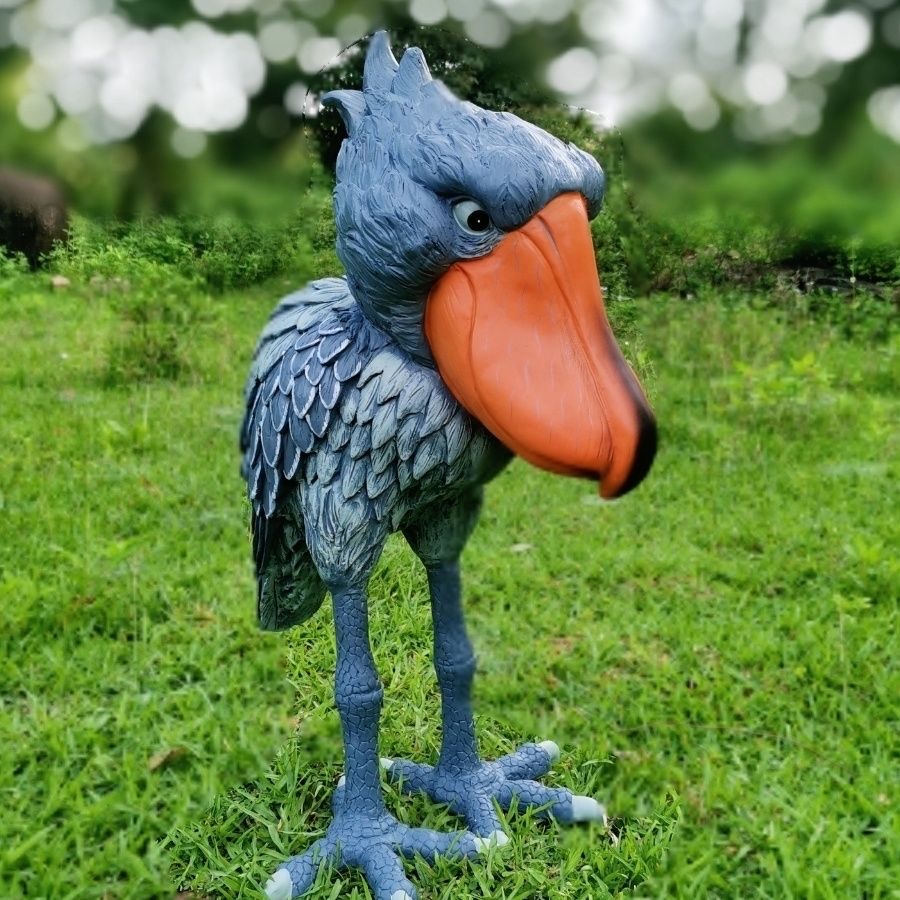 櫥窗雕塑工作室藝術品裝飾卡通動物客廳電視櫃打擺件落地創意鯨頭鶴
