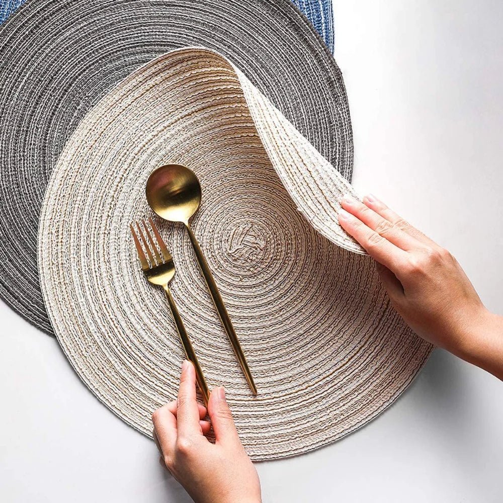 12 - Piece Round Placemat Set (with Coasters) - Urban Jiko