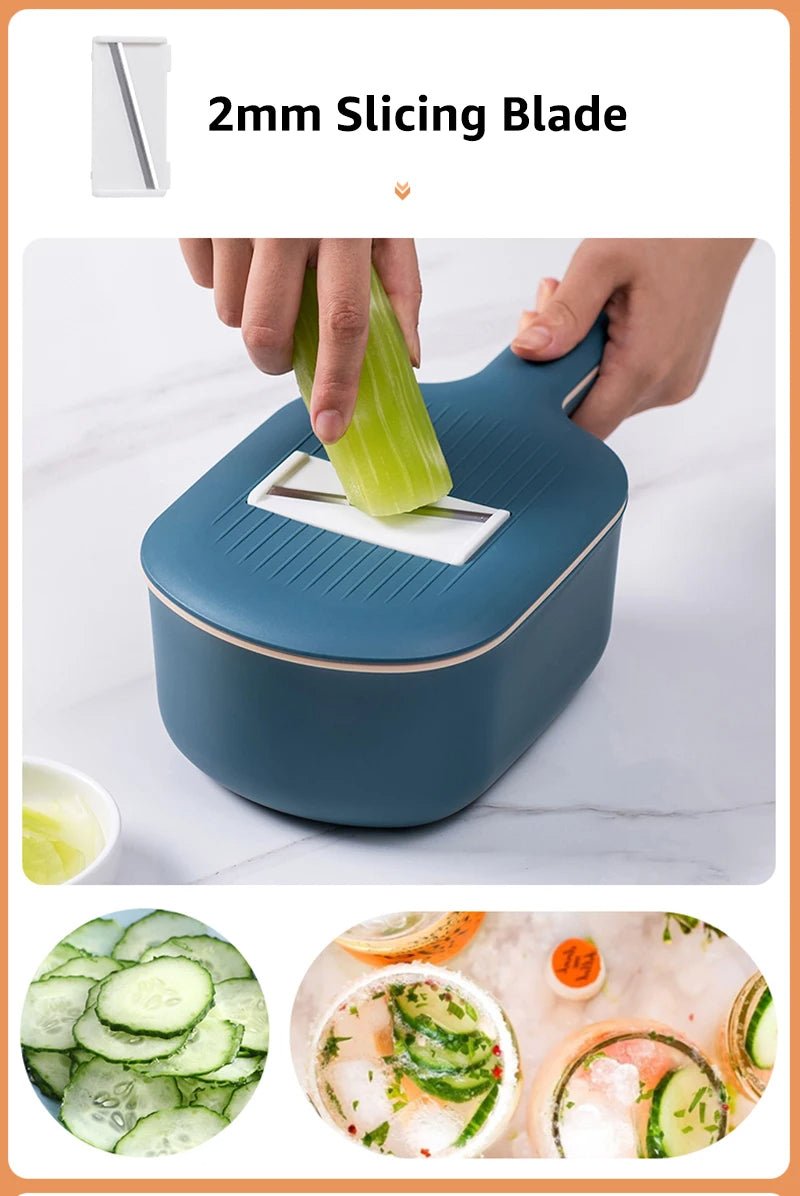 Multifunction Vegetable Cutter with Drain Basket - Urban Jiko