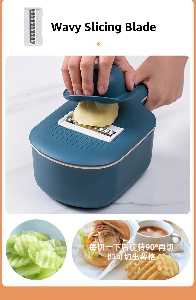 Multifunction Vegetable Cutter with Drain Basket - Urban Jiko