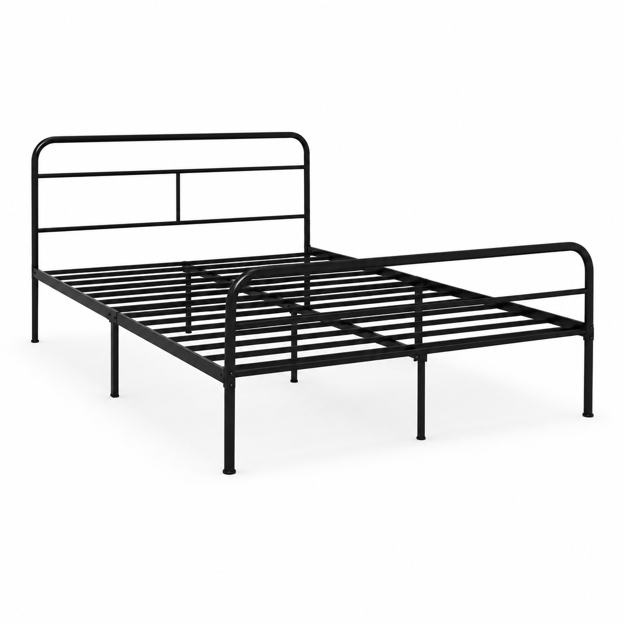 Metallbett Schwarz 140x200 cm im Industrial Stil
