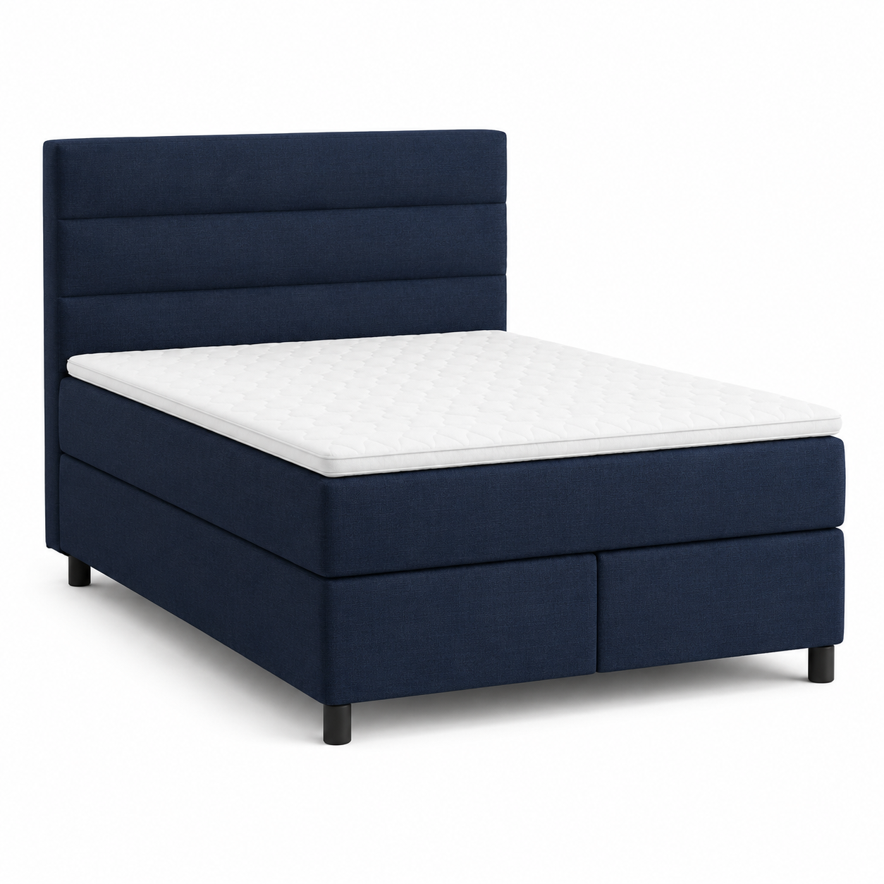 Boxspringbett Dunkelblau 140x200 cm mit Bonell Federkern