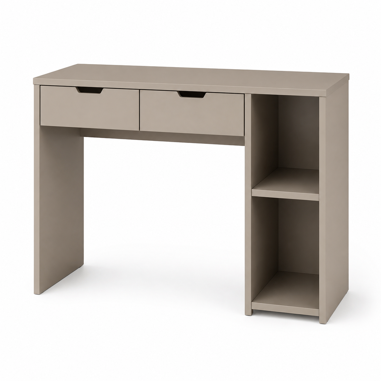 Schmaler Schminktisch Greige 90 cm mit Stauraum