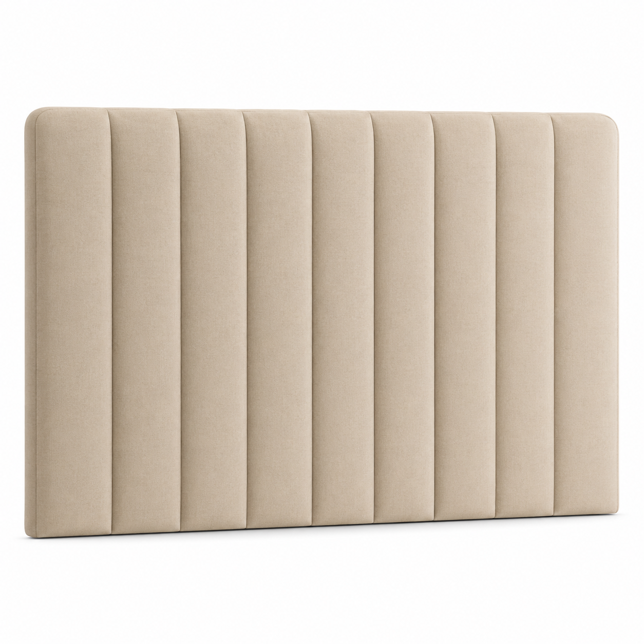 Gepolstertes Kopfteil Beige 160 cm mit vertikaler Steppung