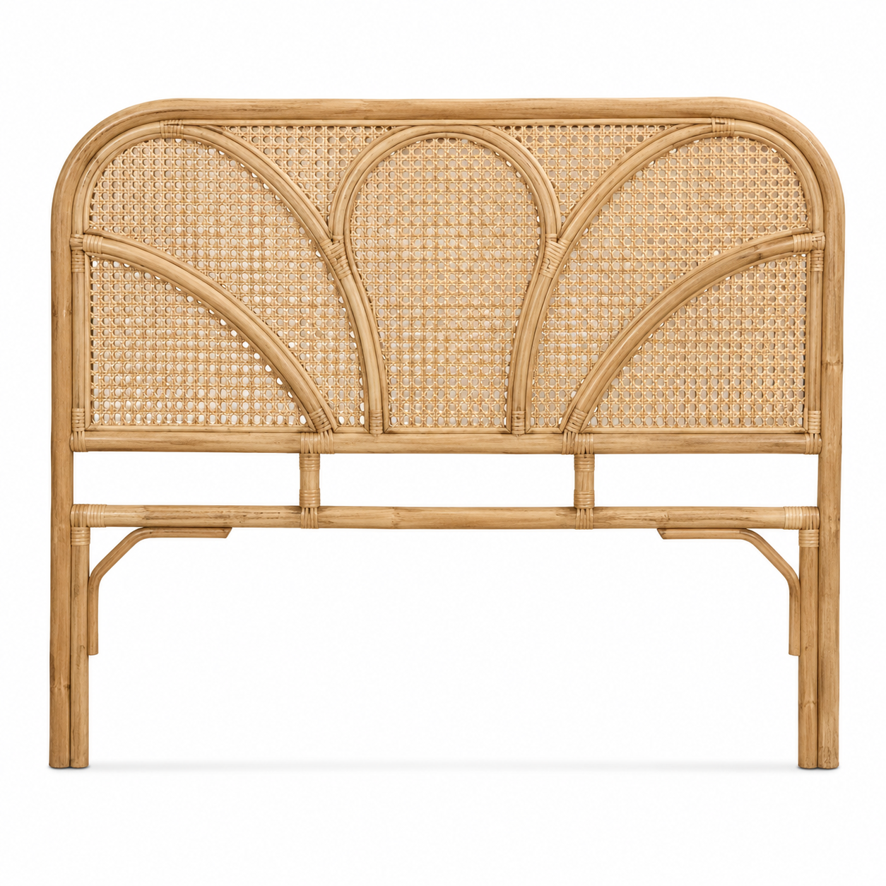 Rattan Kopfteil Natur 180 cm im Boho Stil