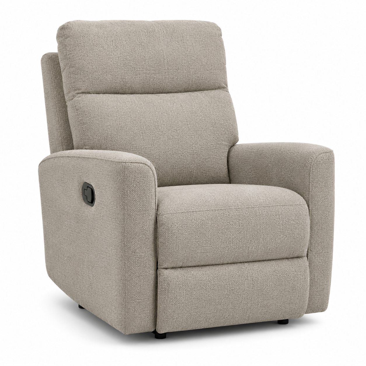 Relaxsessel in Strukturstoff Greige mit manueller Liegefunktion 84 x 92 x 104 cm