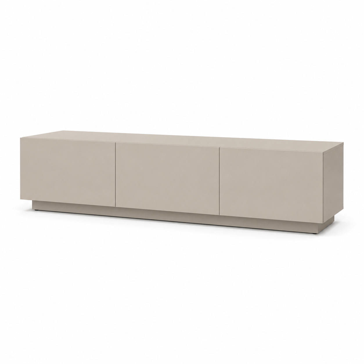 TV-Lowboard in Kaschmir Matt mit Push-to-open Türen 180 x 40 x 48 cm-VellureCasa